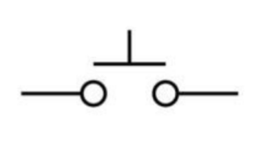 Push-to-make switch symbol