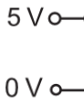 Voltage rail symbols: 5V (top), 0V (bottom)