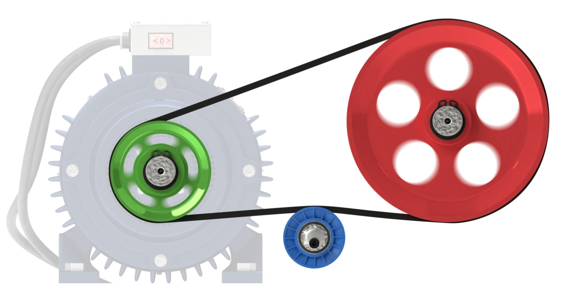 Belt drive with jockey pulley diagram